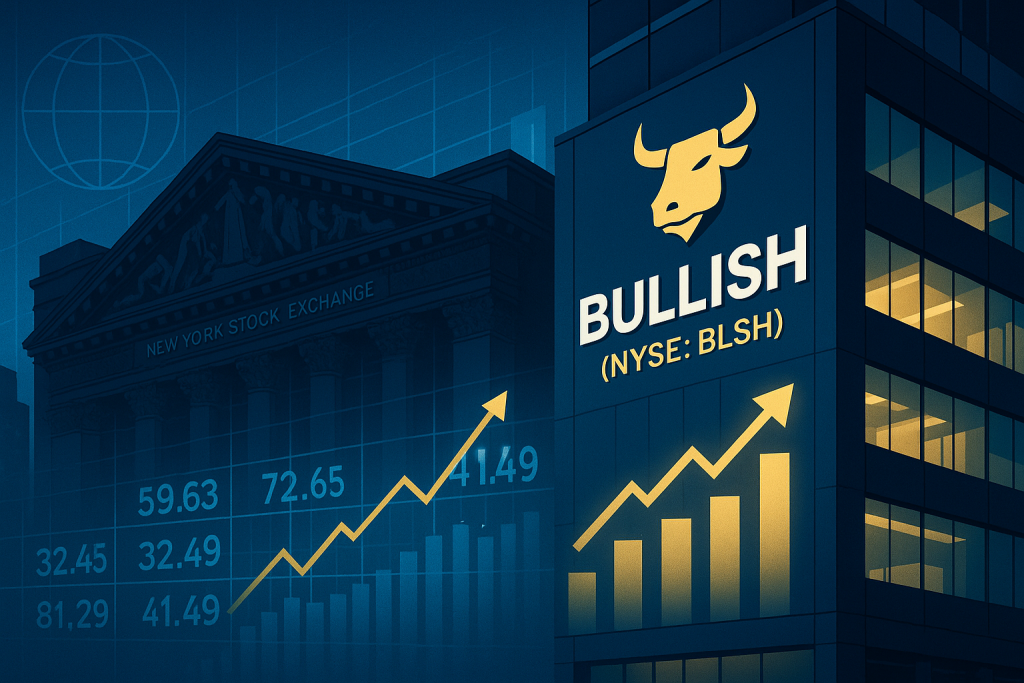 Bullish shares surge 6% after earnings beat in first result after listing