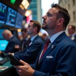 US stocks open mostly flat as credit concerns, trade tensions weigh on sentiment