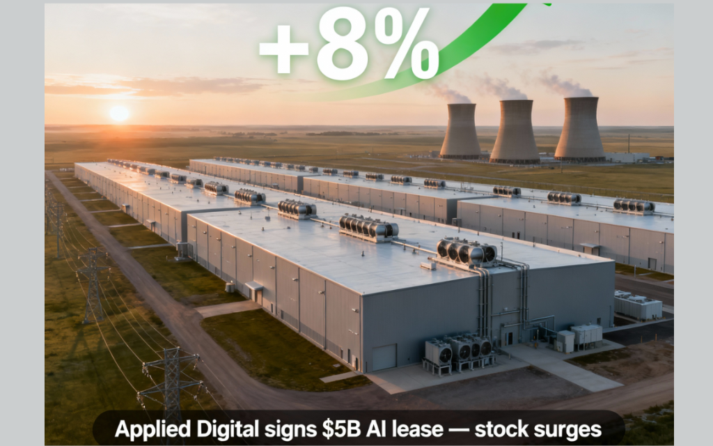 Applied Digital stock surges after $5B AI contract: here’s all you need to know