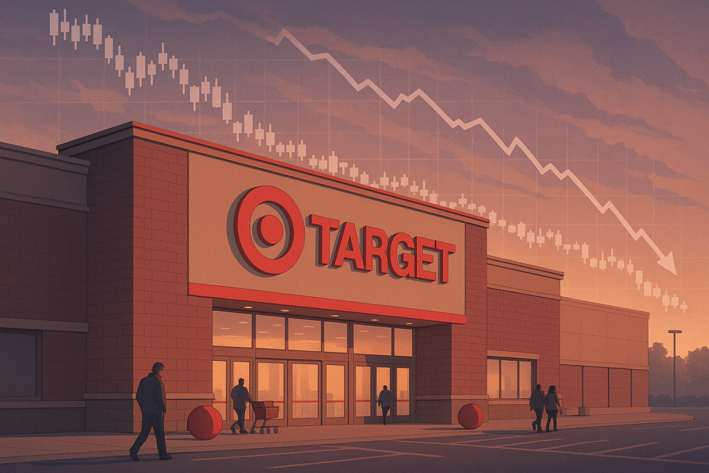 Target stock in red as sales decline due to customers cutting back on spending