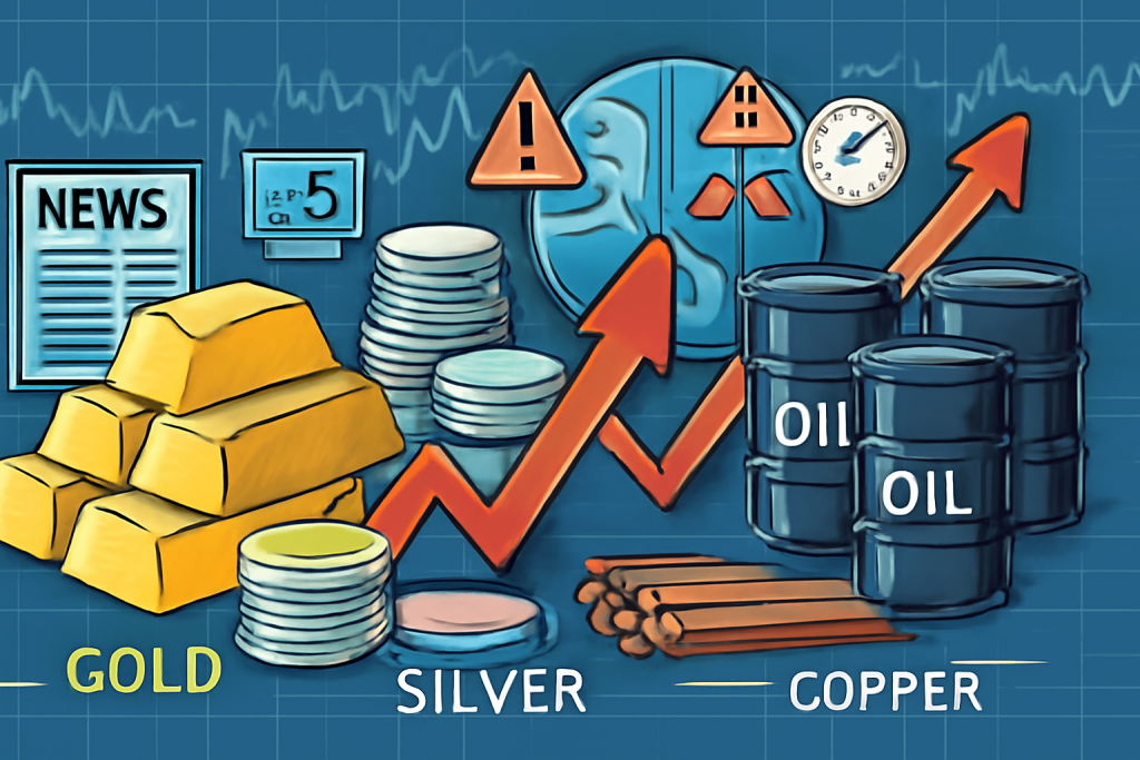 Commodity wrap: Fed rate cut bets drive gold to 6-week high, silver hits record $58